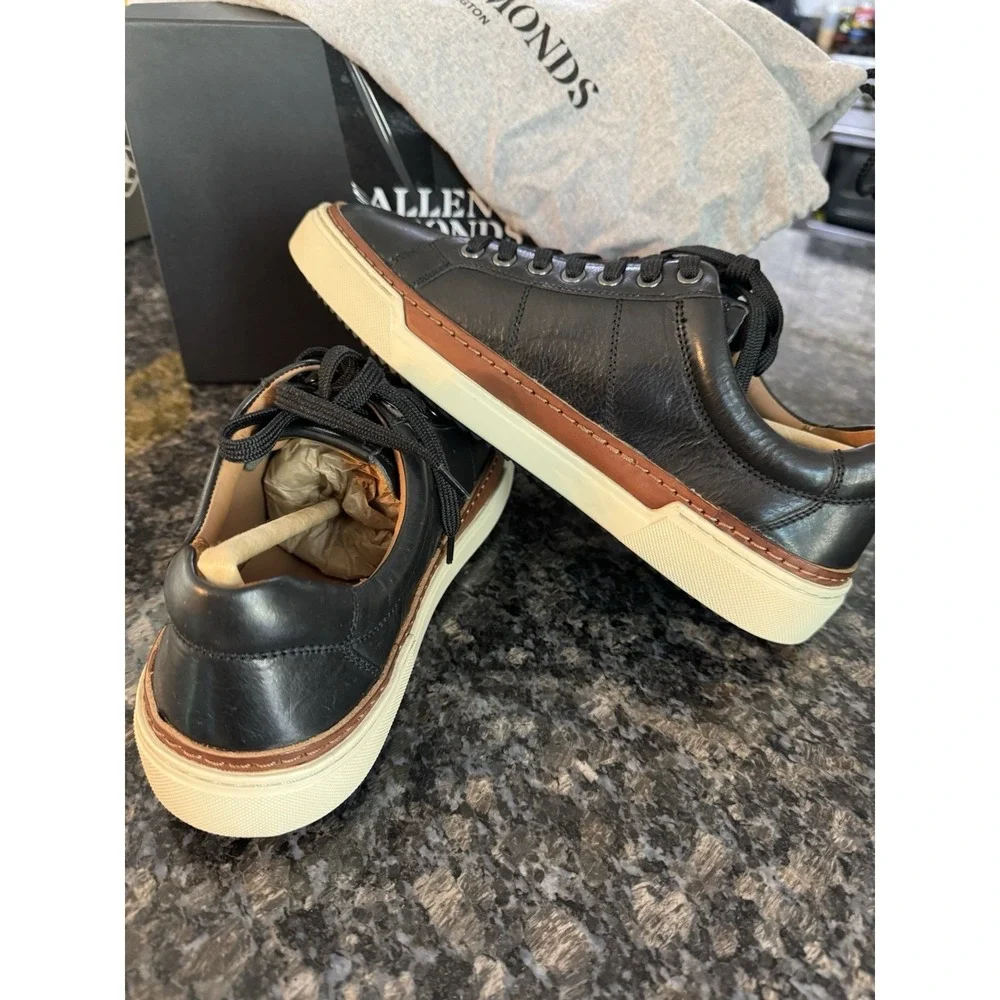 Allen Edmonds Porter City‎ Derby Men's 8.5 D Casual Sneakers Black Brown Leather